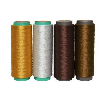 Fdy Yarn Type Style Core Spun Yarn สะอาดต่อสิ่งแวดล้อม 600D 900D 1000D 2000D 5000D PP YARN Cone สีที่กําหนดเองสําหรับผ้า