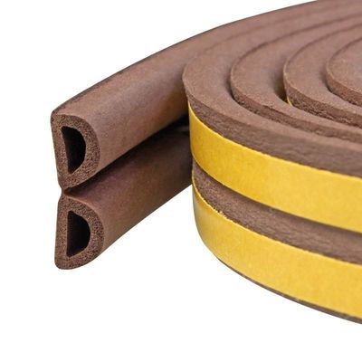100% PP ซิลิโคนยาง Pvc เส้นปิด Flat Extruded Epdm ประตูหน้าต่างรูป E
