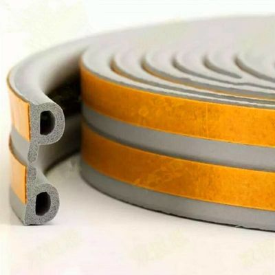 100% PP ซิลิโคนยาง Pvc เส้นปิด Flat Extruded Epdm ประตูหน้าต่างรูป E